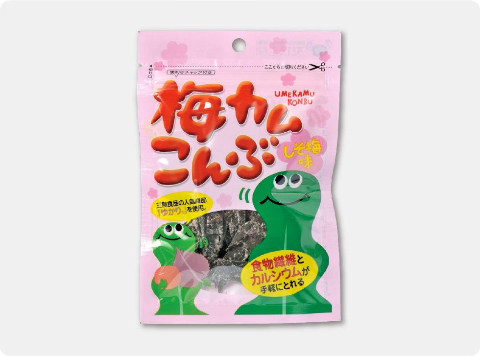 梅カムこんぶ　しそ梅味 パッケージ