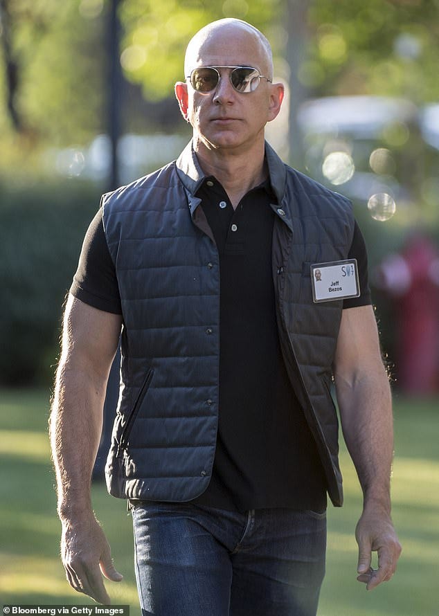 The fitness regime that transformed Jeff Bezos from weedy bookstore boss to  buff billionaire | Daily Mail Online