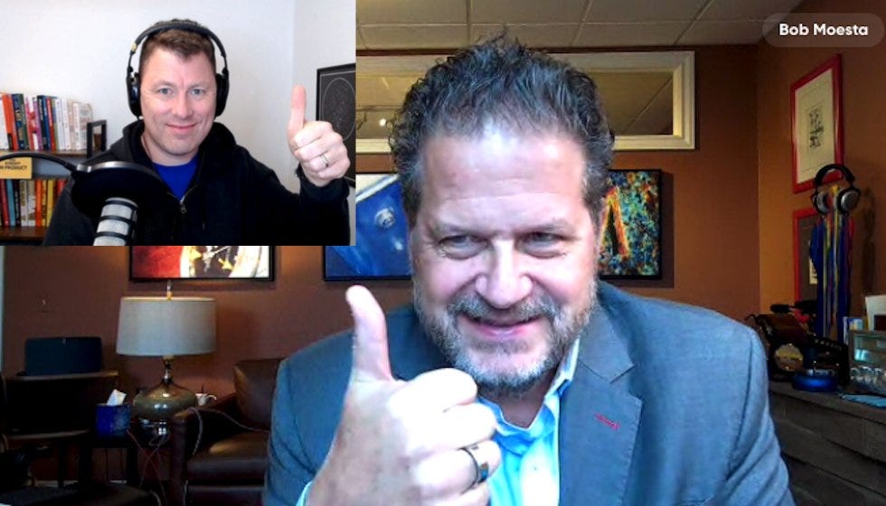 Bob and me before the podcast
