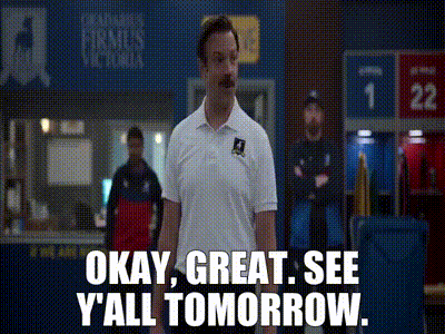 YARN | Okay, great. See y'all tomorrow. | Ted Lasso (2020) - S01E02  Biscuits | Video gifs by quotes | 5238f0ce | 紗