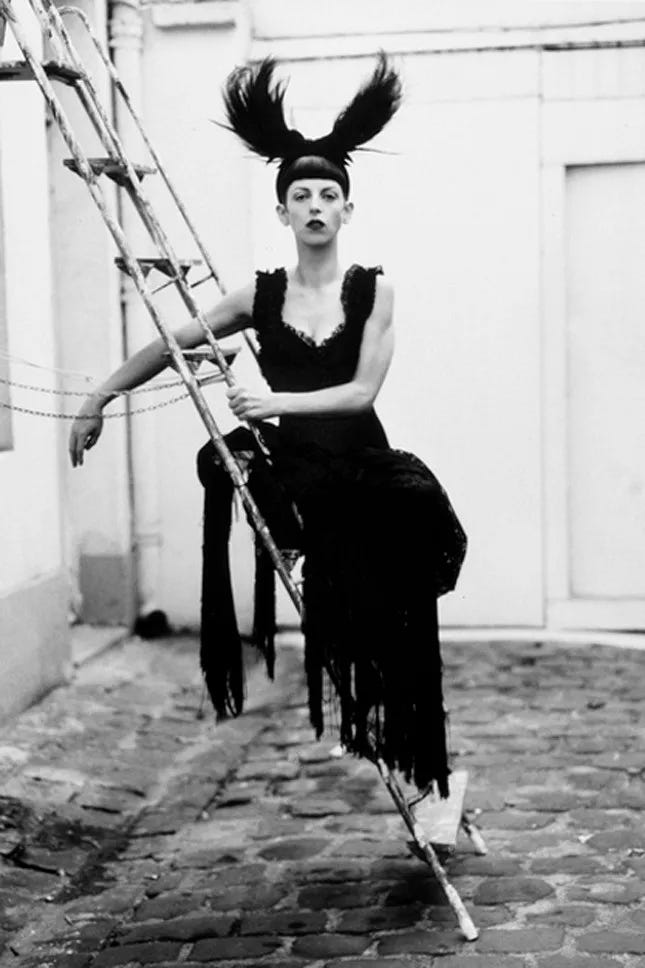 Franz Kline Four Square Painting (1956) and Isabella Blow by Steven Meisel 1993.