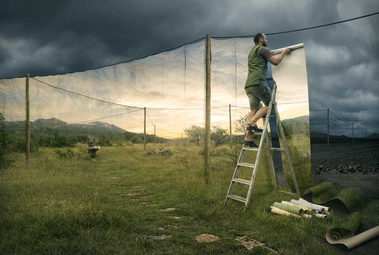 Surreal Distorted Reality by Photographer Erik Johansson. Surreal Distorted Reality by Photographer Erik Johansson.
