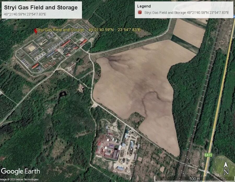 Stryi Gas Field and Storage, Lvov region, Ukraine oreshnik Stryi Gas Field and Storage, Lvov region, Ukraine oreshnik