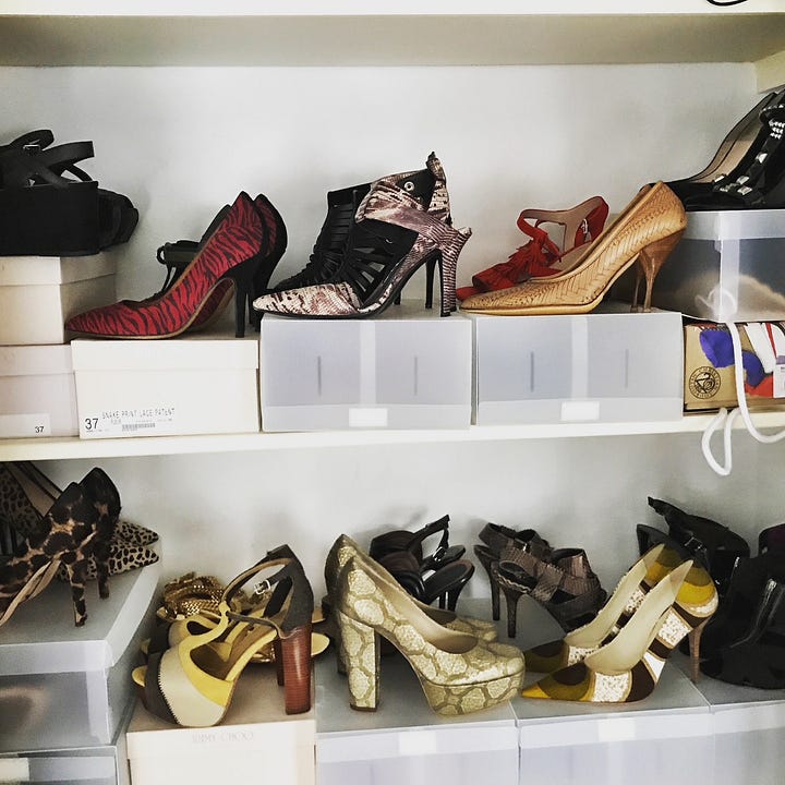 Sam Baker regrets the money she wasted on shoes