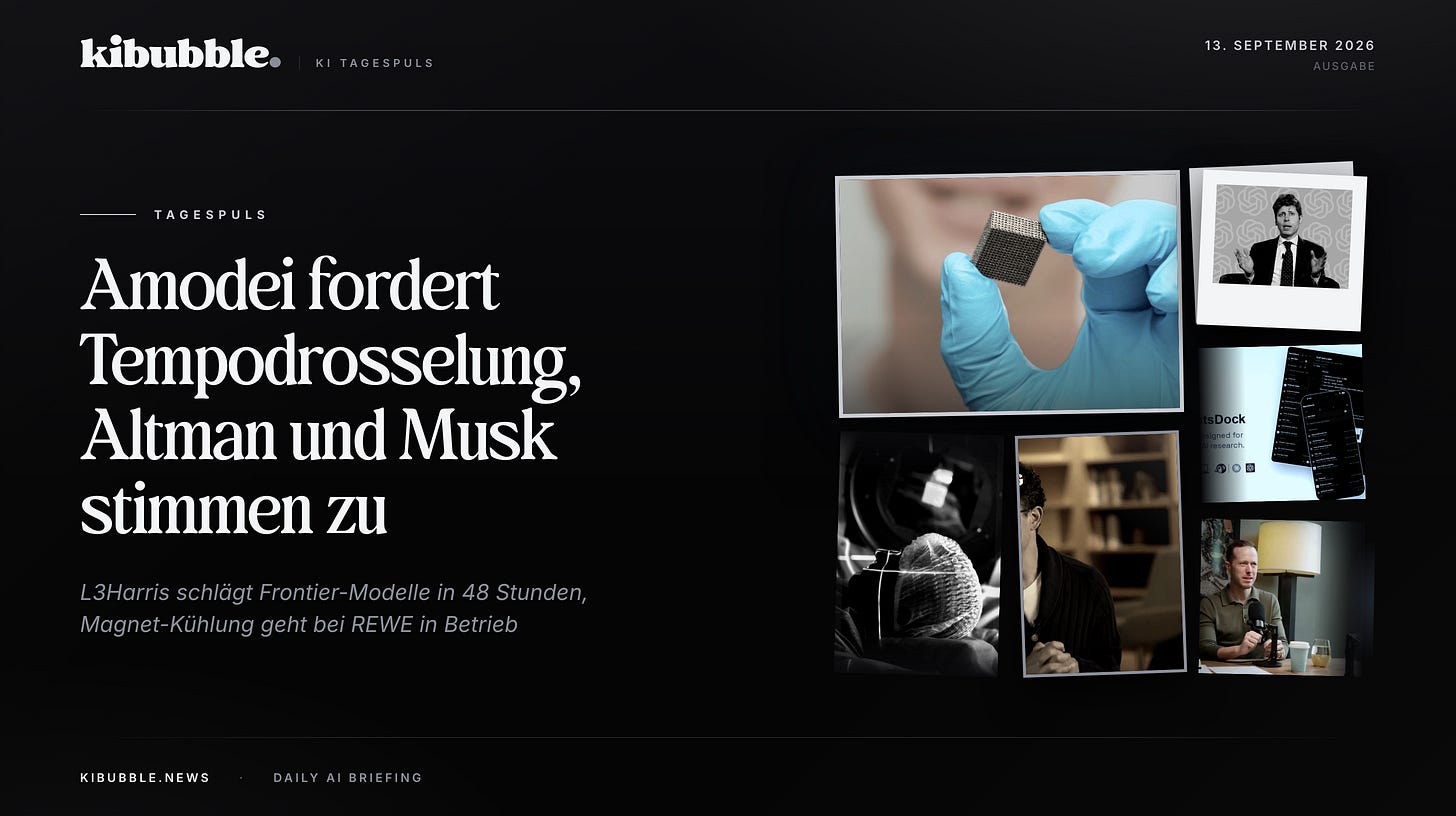 Amodei fordert Tempodrosselung: Altman und Musk stimmen zu