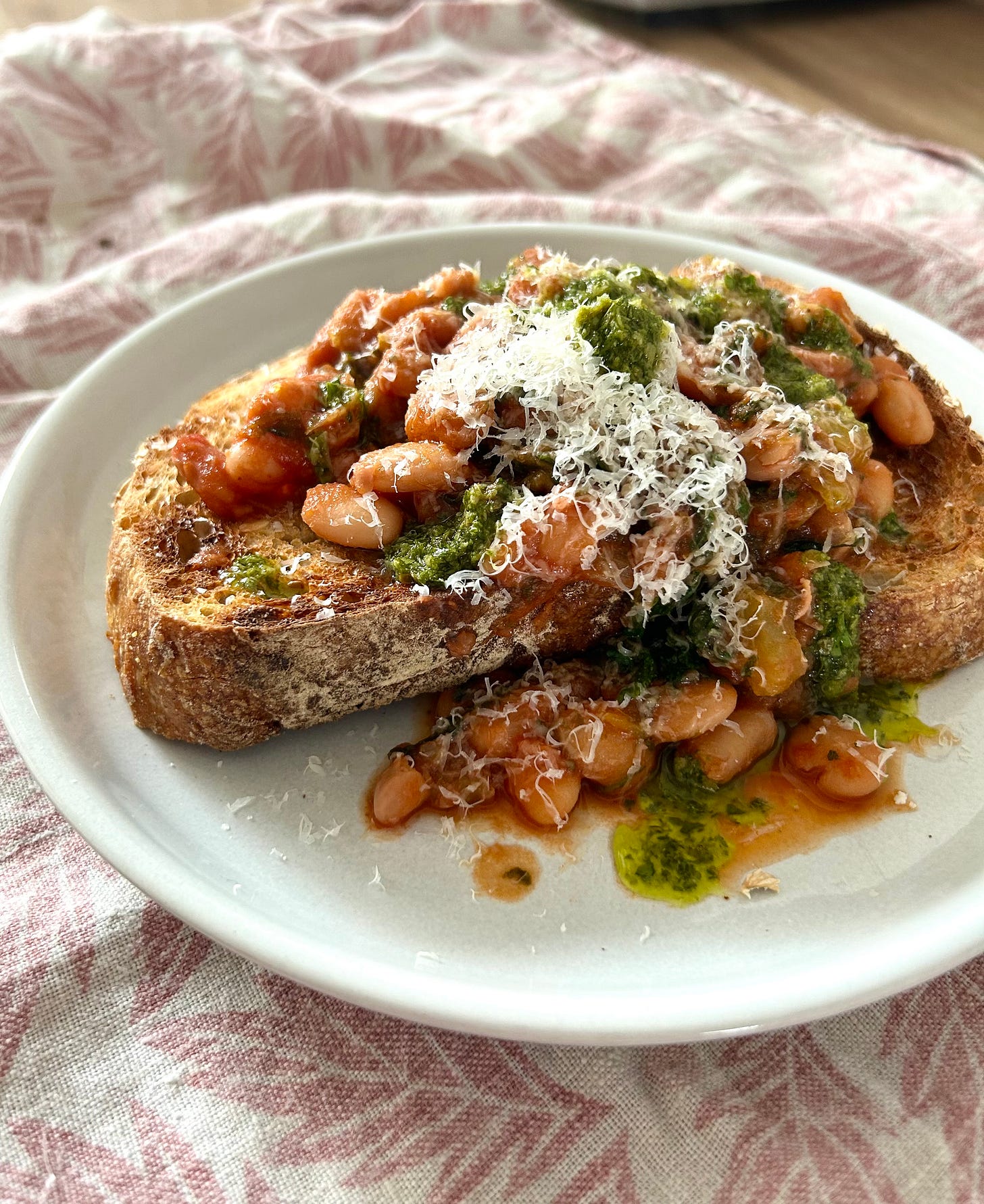 Homemade beans on toast