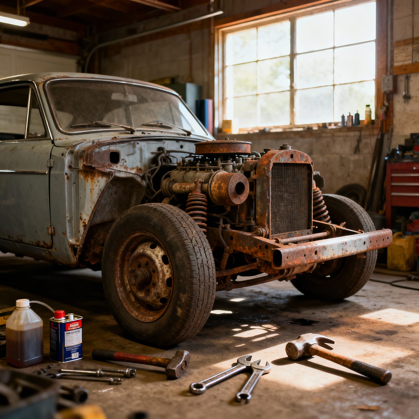 A car in a garage

AI-generated content may be incorrect.