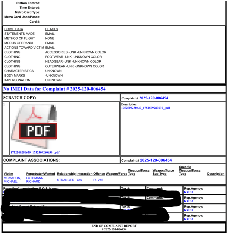 Luthmann NYPD Report 3