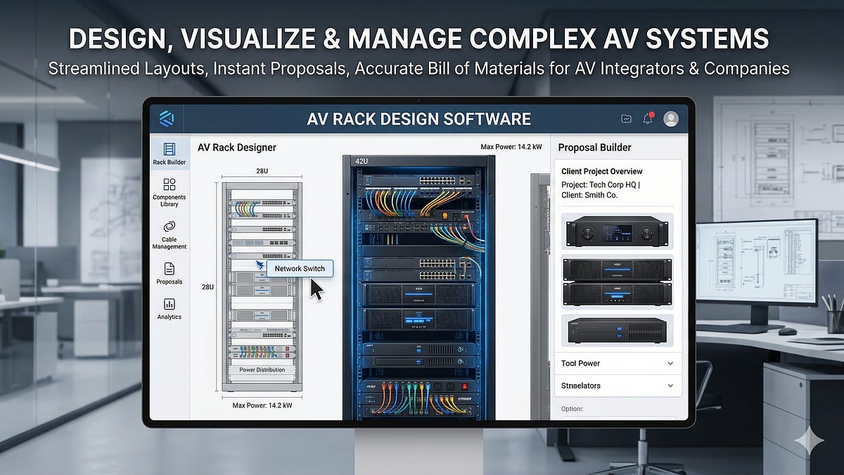 Av Tech Layout AV Rack Design Software for AV Integrators and AV Companies Managing ...