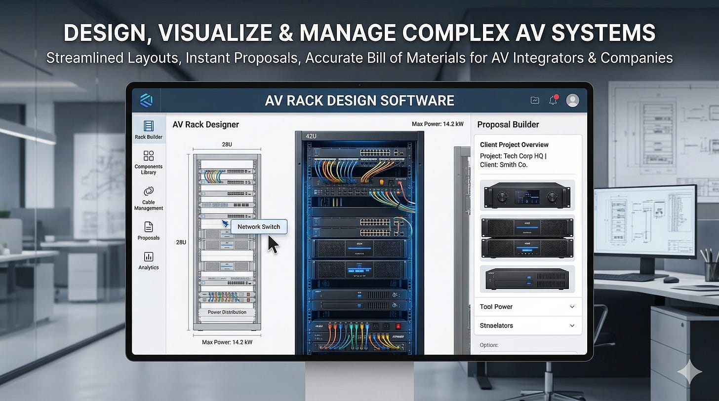Av Rack Design Software AV Rack Design Software for AV Integrators and AV Companies Managing ...