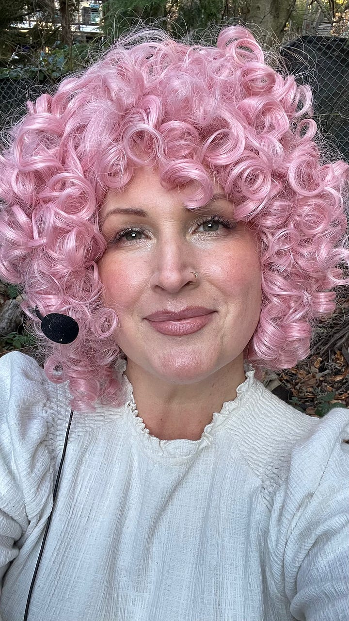 Several images of yours truly dressed in wigs and whimsy 