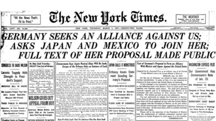 America Outraged by Zimmermann Telegram America Outraged by Zimmermann Telegram