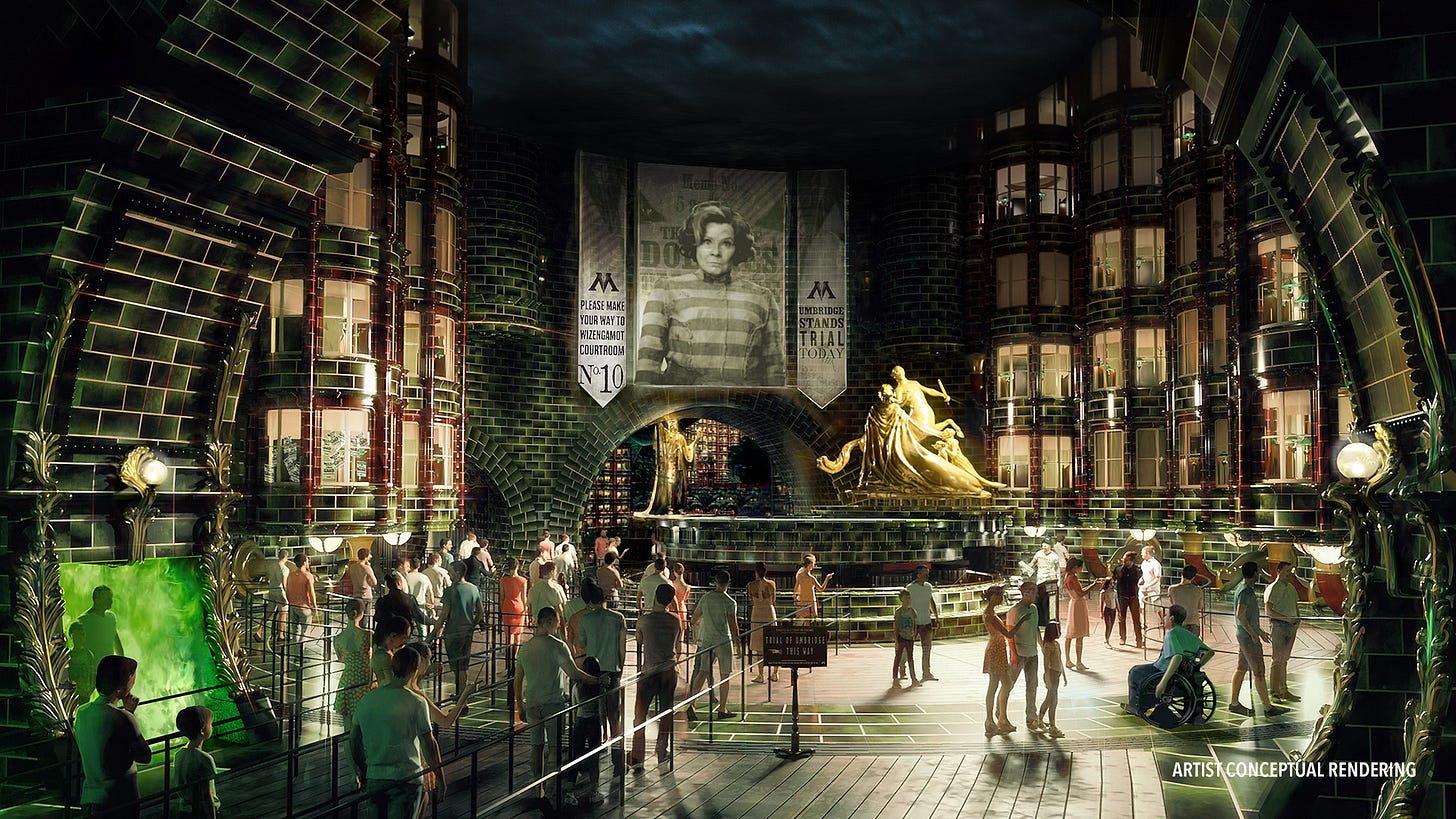Battle at the Ministry attraction rendering