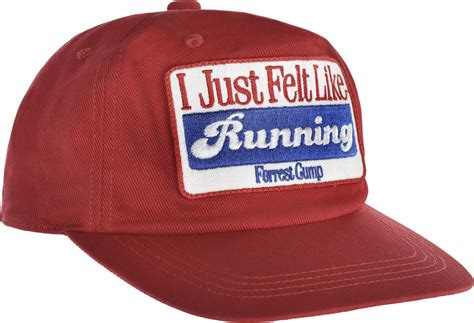 Forrest Gump "I Just Felt Like Running" Baseball Hat, Red, One Size, Wearable Costume Accessory ...