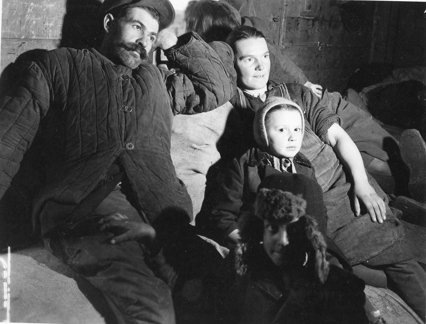 Poles expelled from Rudki (now Ukraine) in a cattle car en route to Recovered Territories, May 1946. Over a million Poles were expelled from territories annexed by the USSR after WWII. Photo by John Vachon.