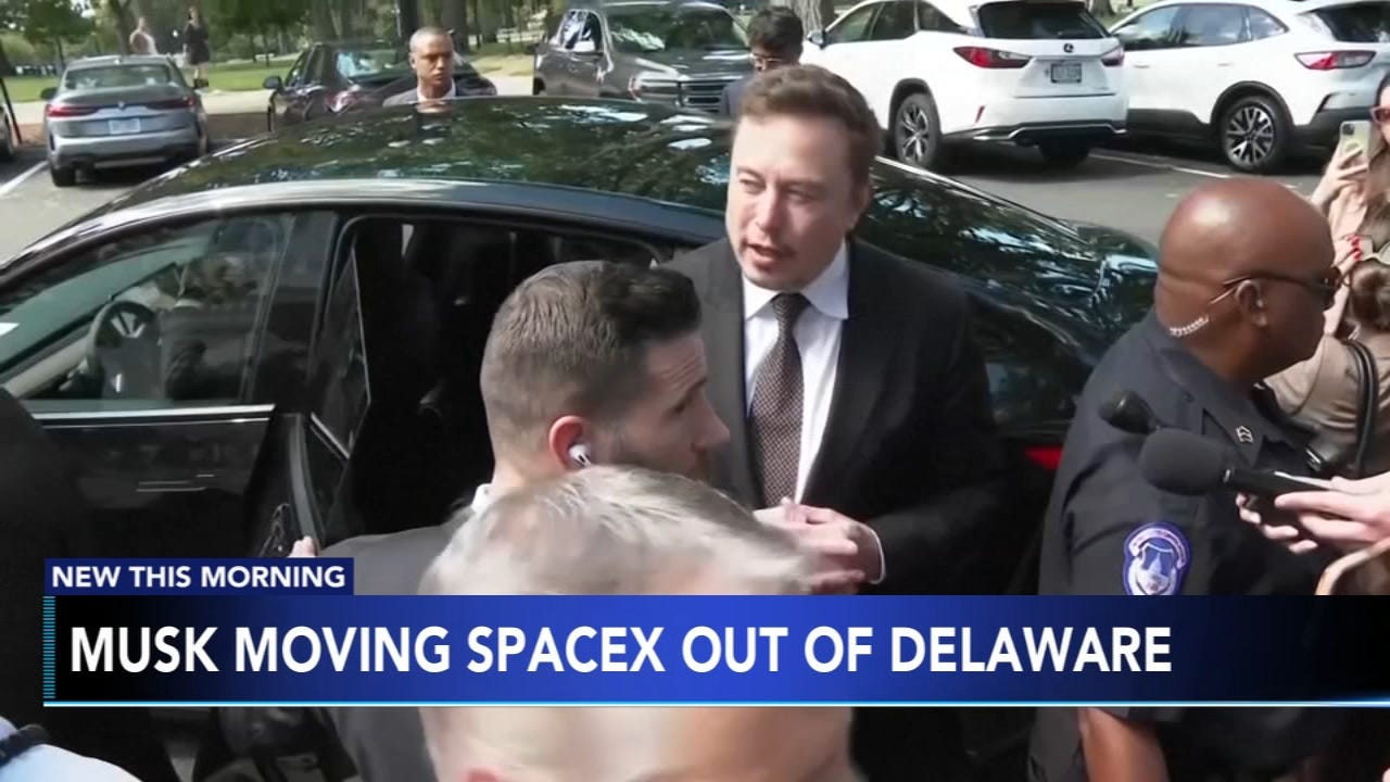 Elon Musk files to move SpaceX incorporation from Delaware to Texas in wake of Tesla pay package ruling - 6abc Philadelphia Elon Musk files to move SpaceX incorporation from Delaware to Texas in wake of Tesla pay package ruling - 6abc Philadelphia