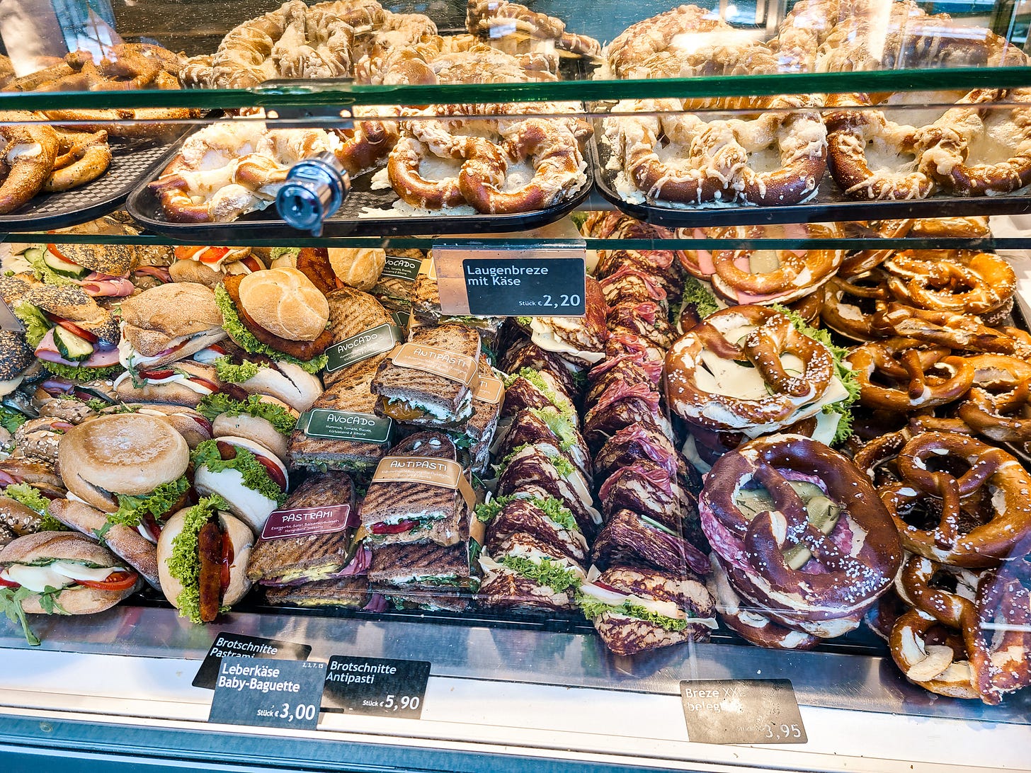 classic bakery selection in the subway stations