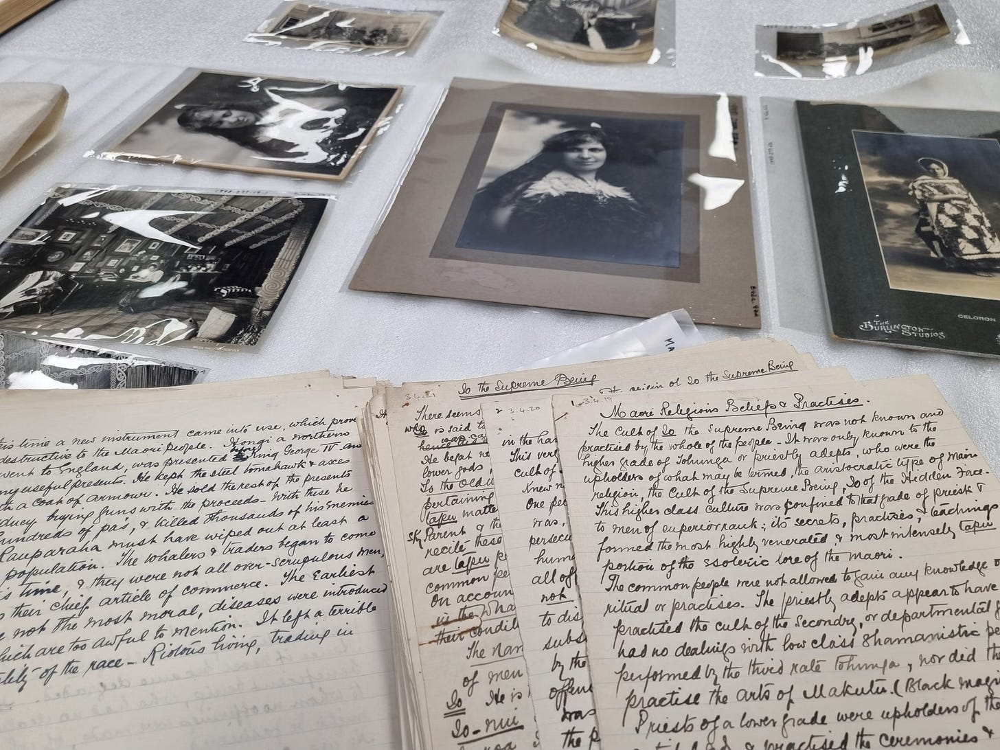 Mākereti Papakura’s original thesis at the Pitt Rivers Museum. Mākereti Papakura’s original thesis at the Pitt Rivers Museum.