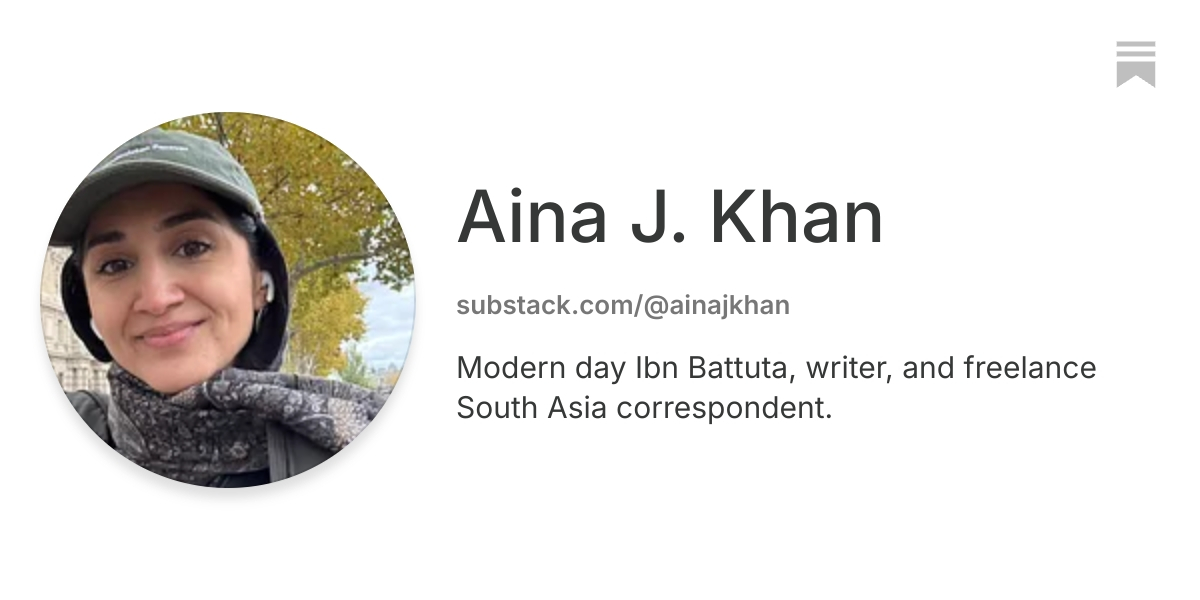 Aina J. Khan | Substack