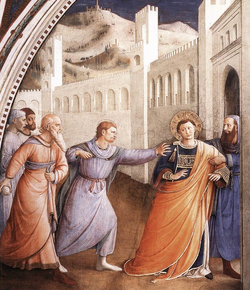 St. Stephen Being Led to his Martyrdom (1447 – 1449) by Fra Angelico –  Artchive