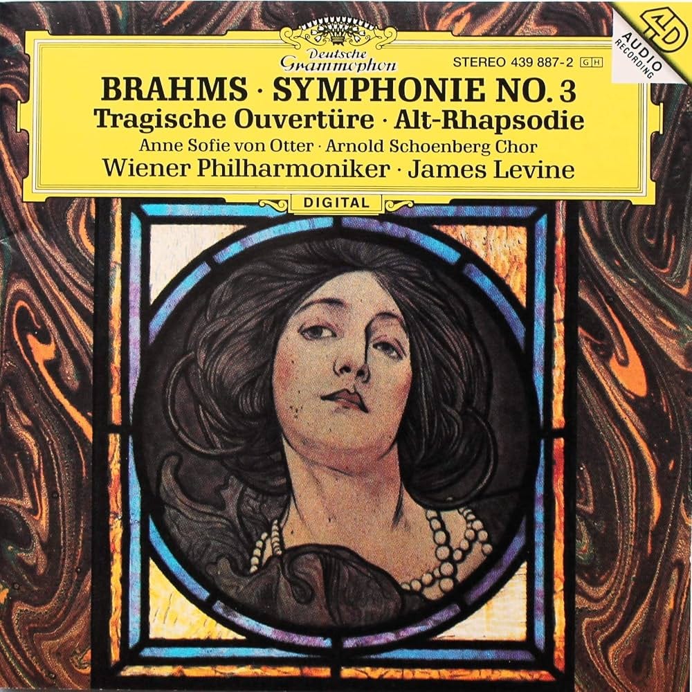 Anne Sophie von Otter, Johannes Brahms, James Levine, Vienna Philharmonic  Orchestra, Arnold Schoenberg Choir - Brahms: Symphony No. 3 / Tragic  Overture / Alto Rhapsody,Op.53 - Amazon.com Music