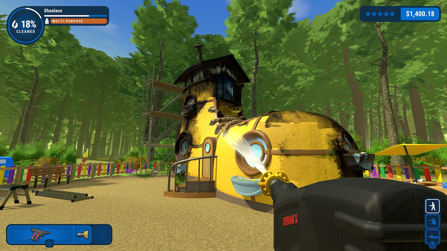 Καθαρίζοντας ένα γιγαντιαίο παπούτσι στο PowerWash Simulator Καθαρίζοντας ένα γιγαντιαίο παπούτσι στο PowerWash Simulator