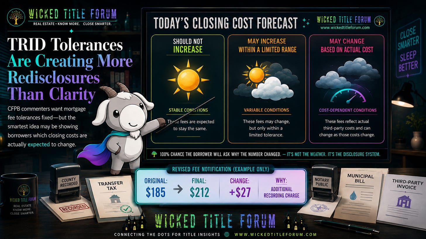 Mortgage-industry comments reveal a TRID absurdity: the Closing Disclosure may be delivered three days early while lenders and settlement are still finalizing the closing.