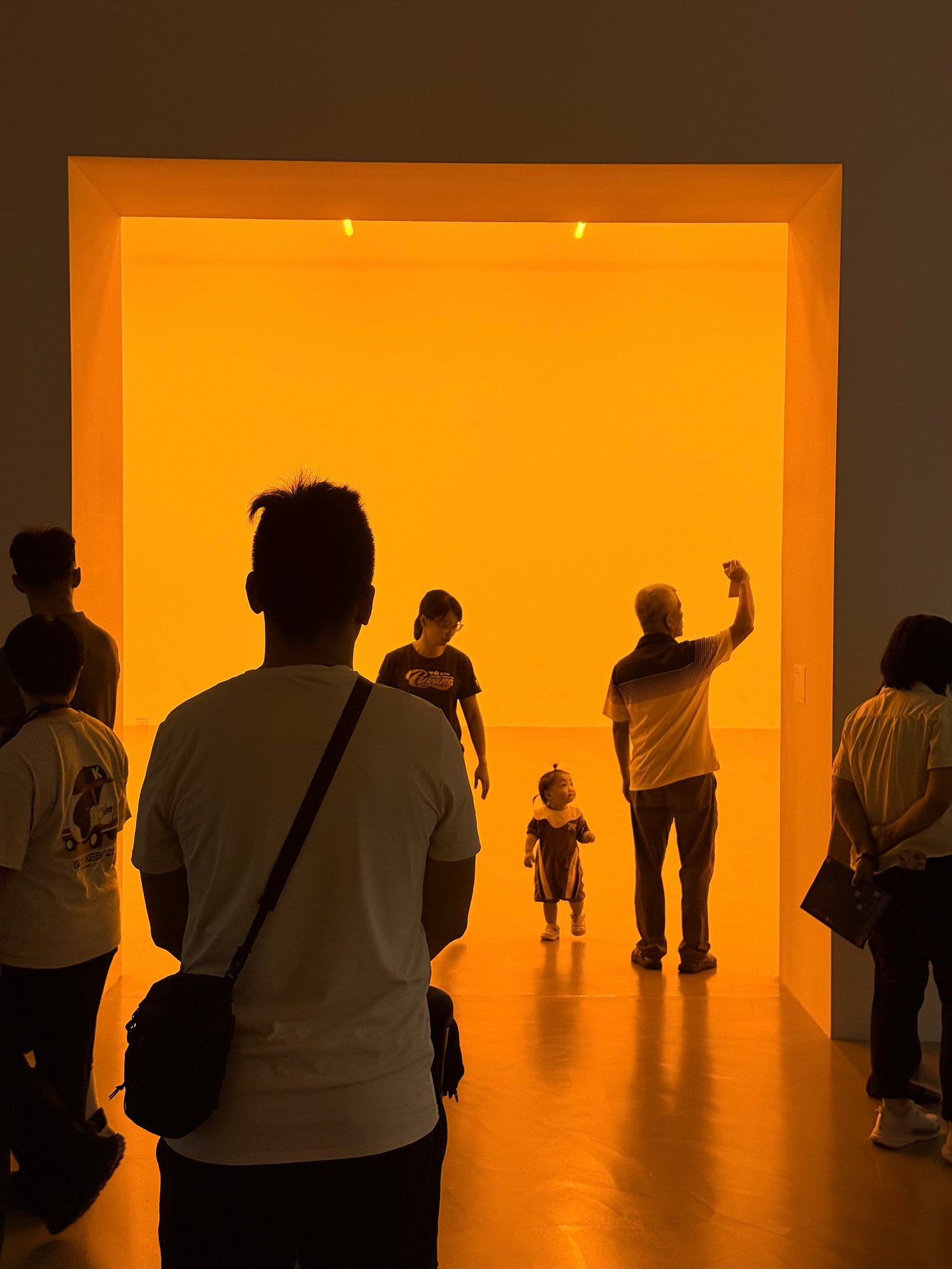 Threshold. A room in an exhibition by Olafur Eliasson, Icelandic-Danish artist. Taipei Fine Arts Museum.