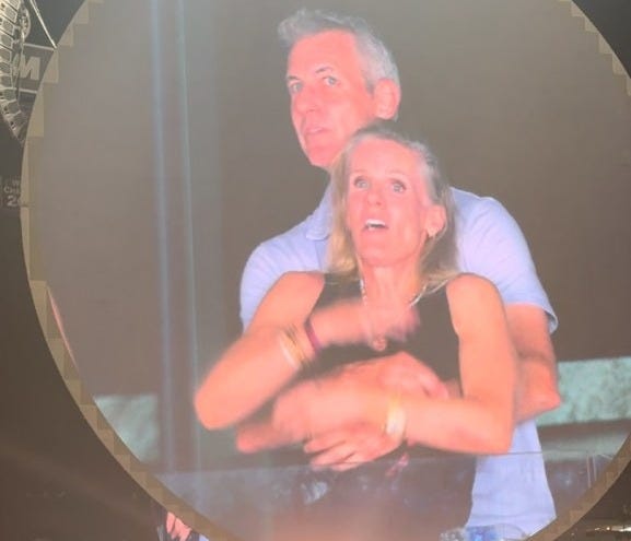 Andy Byron and Kristin Cabot at the Coldplay concert.