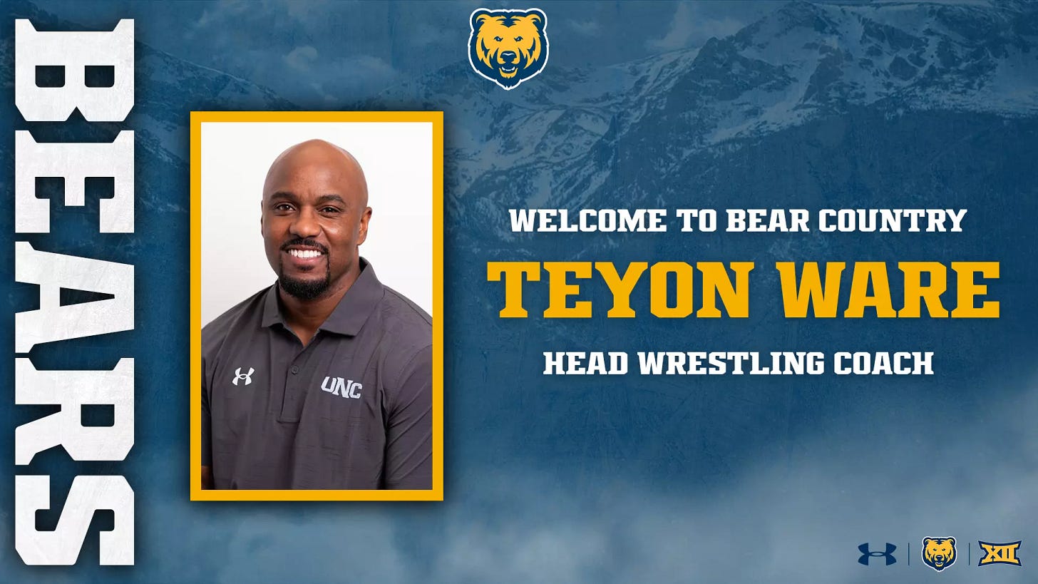 Teyon Ware Announced as Head Wrestling Coach