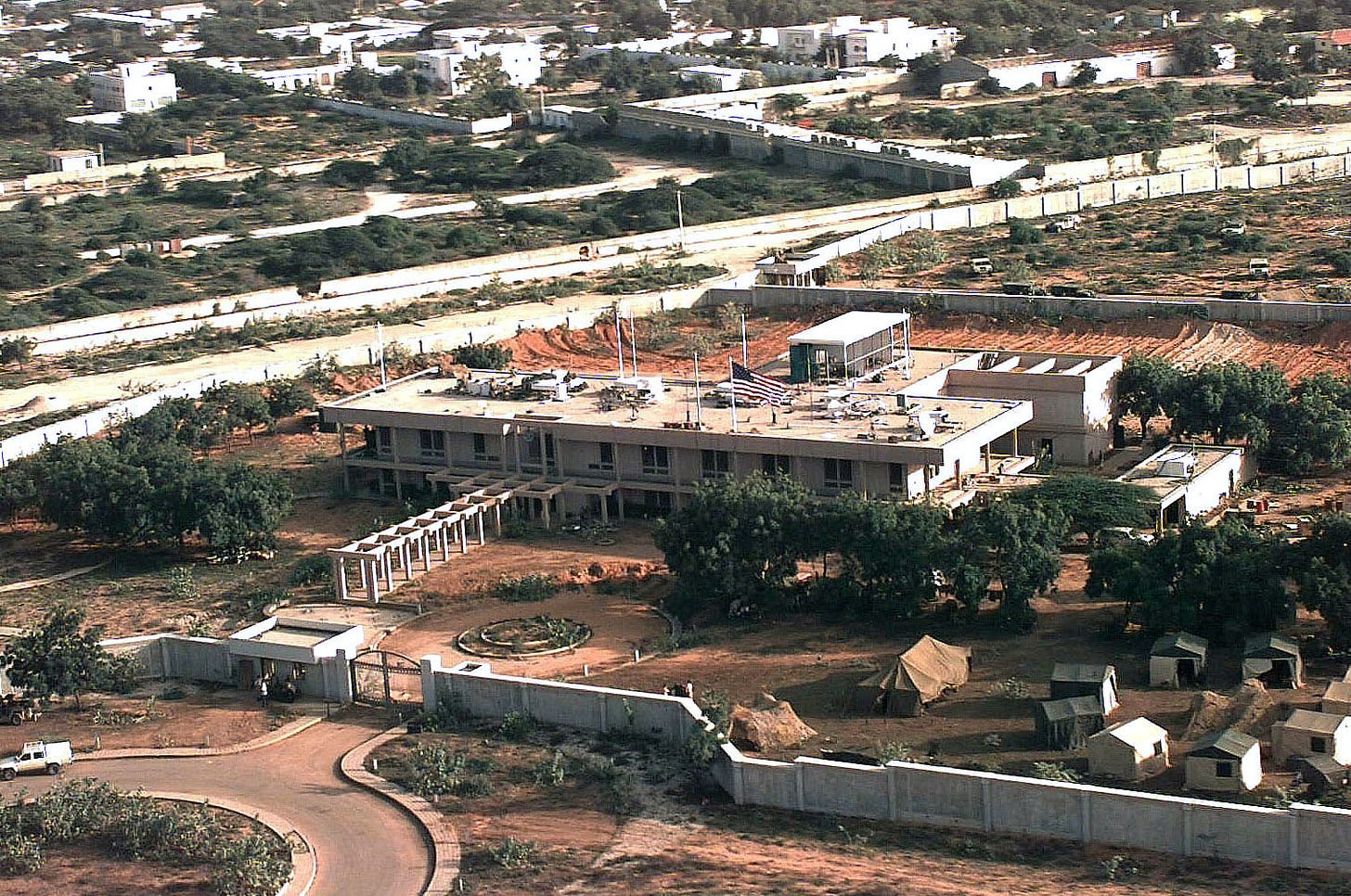 Views of the US Embassy in Mogadishu