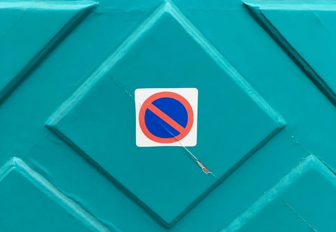 white and blue sticker