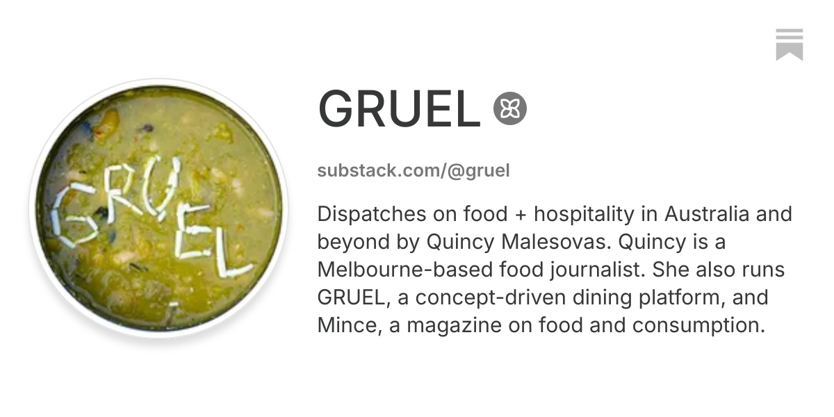 GRUEL | Substack