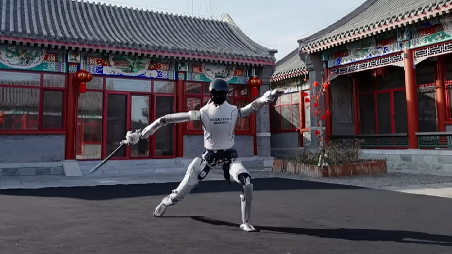 Robot sword dance.