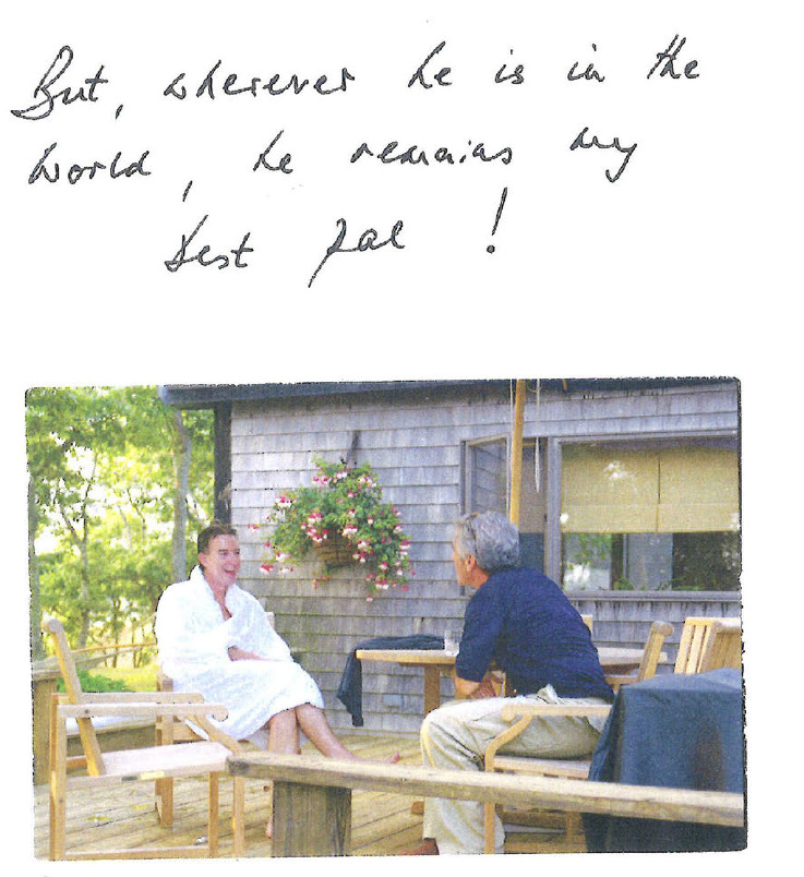 A page from the birthday book with a handwritten note and photo