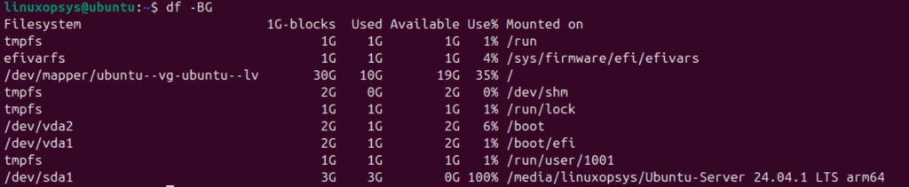 df block size example