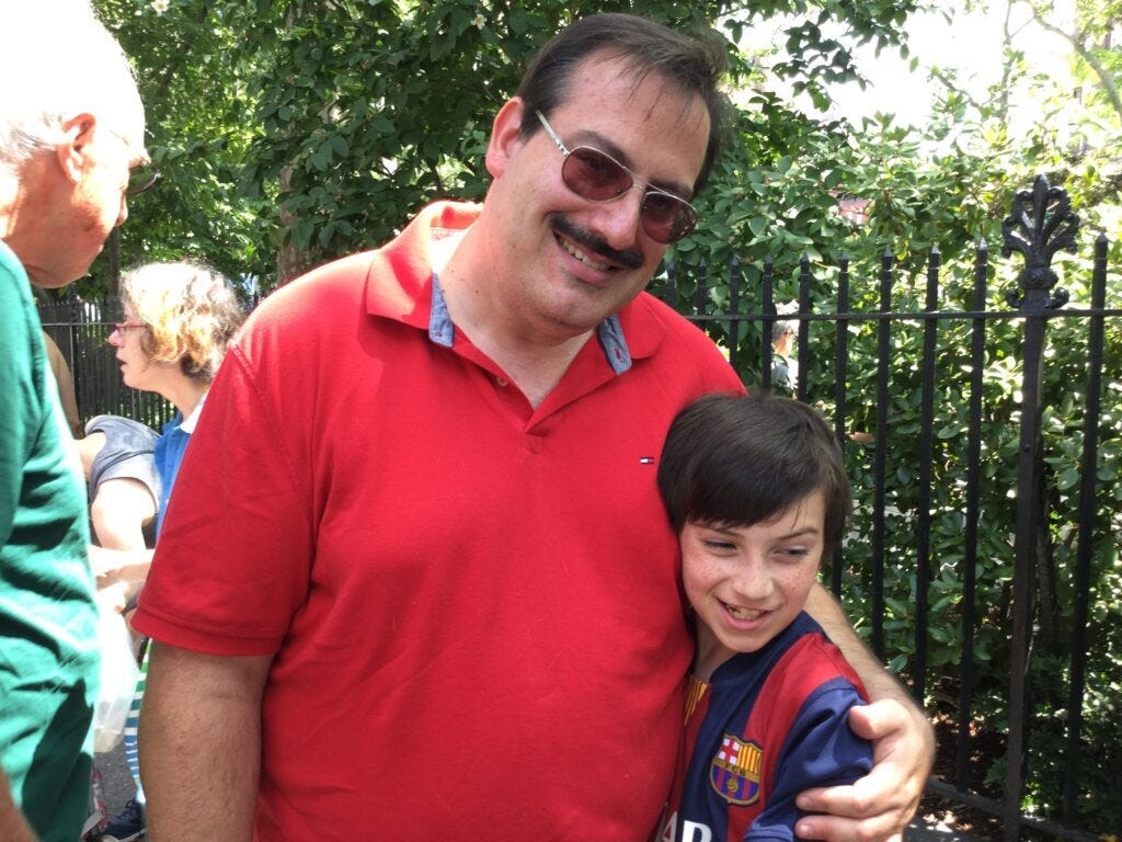 Marc Fishman with his autistic son, Jonah.