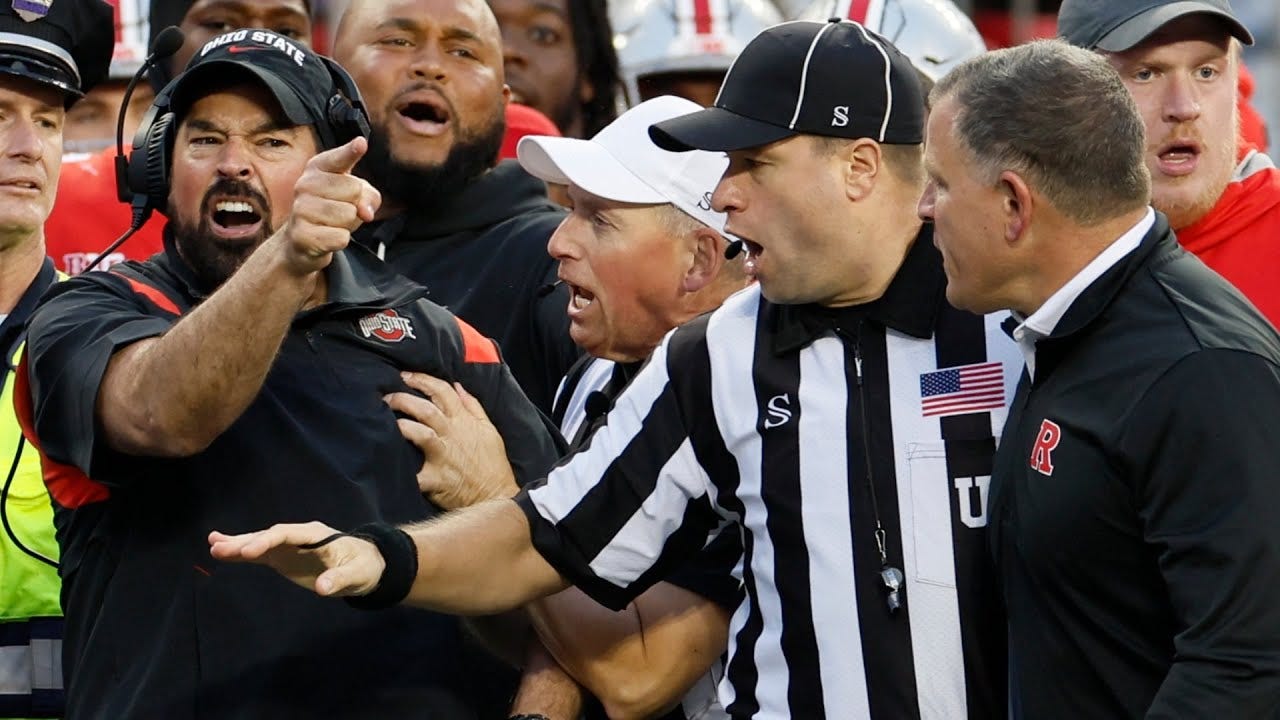 Ryan Day and Greg Schiano need to be separated after an Ohio State fake  punt 👀