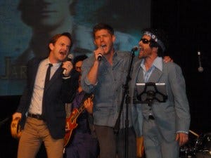 Richard, Jensen and Rob entertain the fans