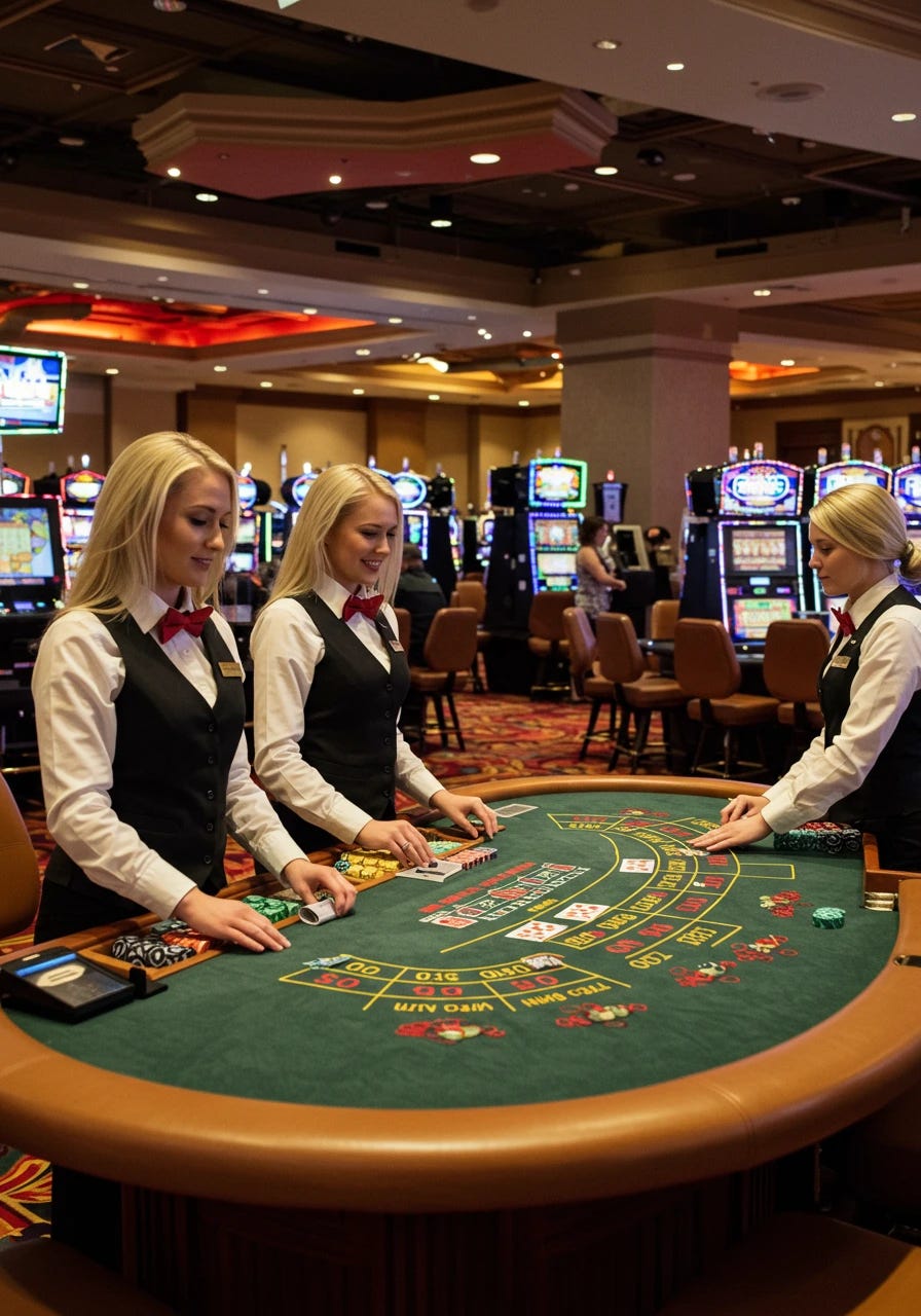 indian casino with blonde haired dealers