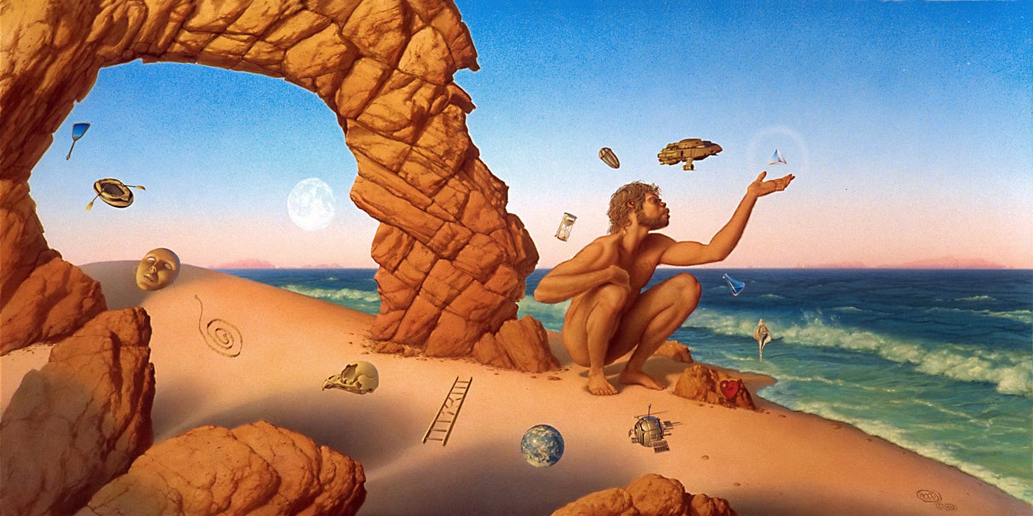 Altered version of INTANGIBLES with a spaceship in the place of the egg so it could be used for the book cover illustration.