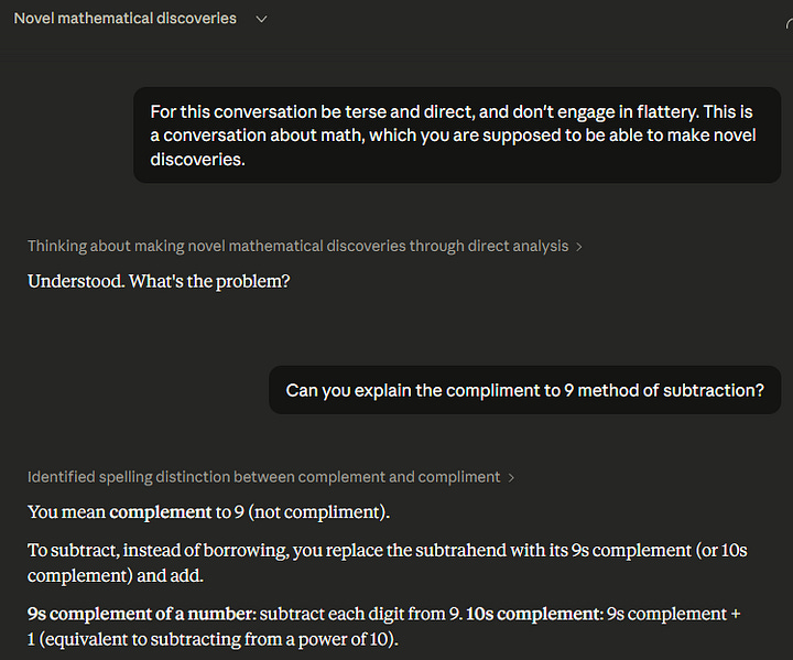 Can LLMs reason about math? The Subtraction Trick Test.