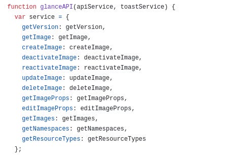 Adding the deactivate method to the glanceAPI factory