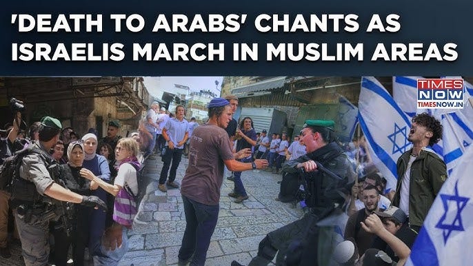 Israelis March In Muslim Areas On Jerusalem Day, Chant 'Death To Arabs'|  Doors Kicked, Verbal Spats