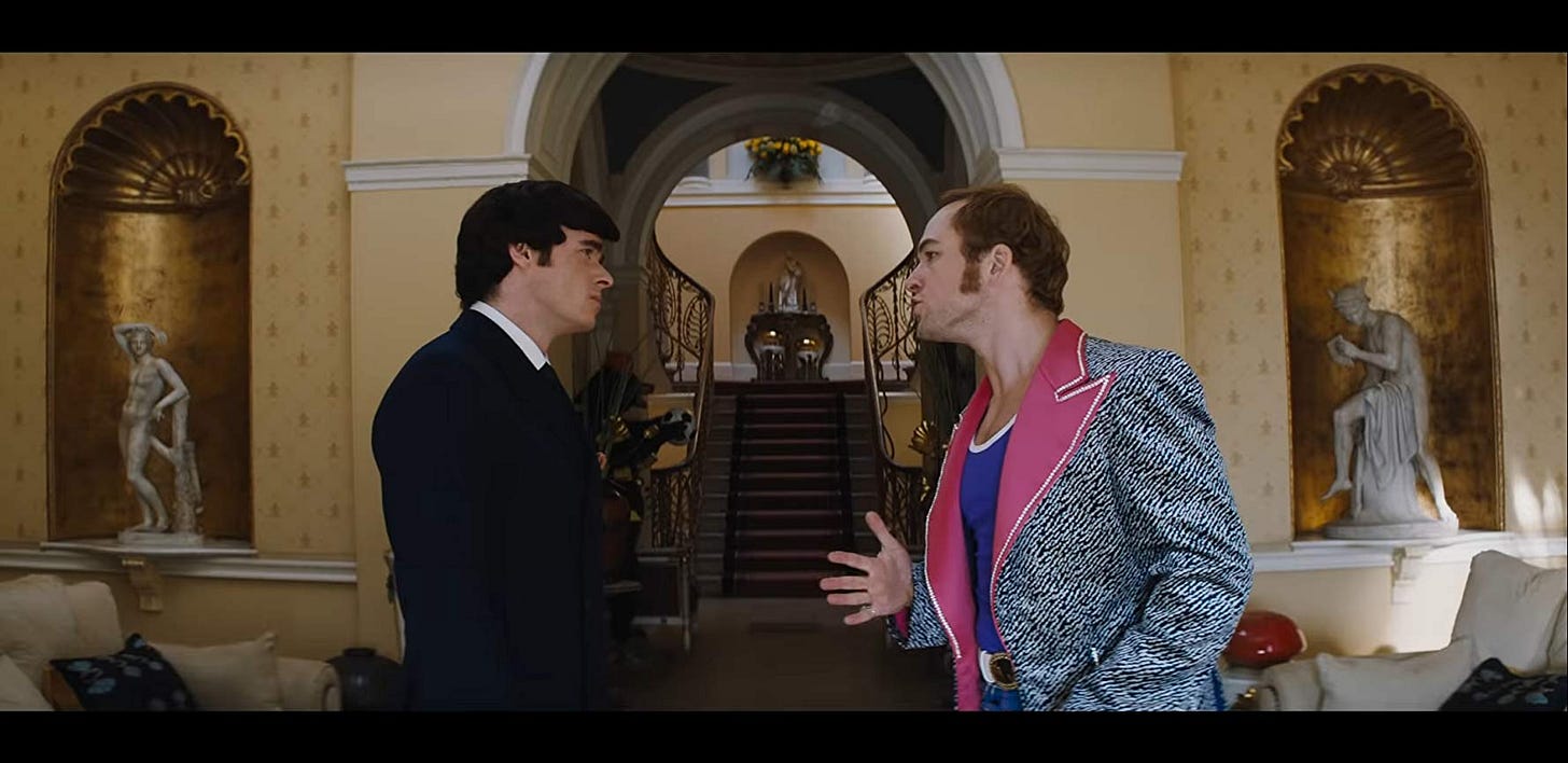 Richard Madden and Taron Egerton in Rocketman (2019)