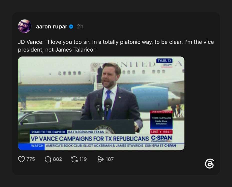 A day after Trump describes ogling Jon Husted's butt, JD Vance delivers ...