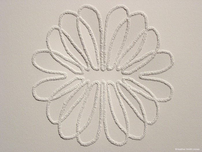   Reflecting series: patterning the moments, coil , pinholes on grey paper, 2006 