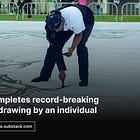 Nigerian visual artist completes record-breaking painting for the largest drawing by an individual
