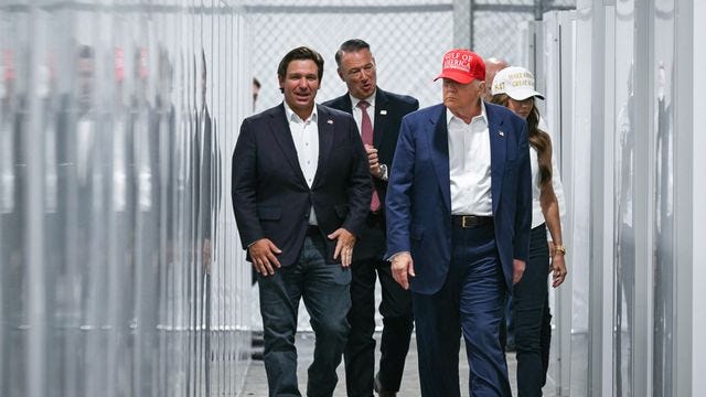 Trump says Florida's Alligator Alcatraz could stay for "a long time" -  Axios Miami