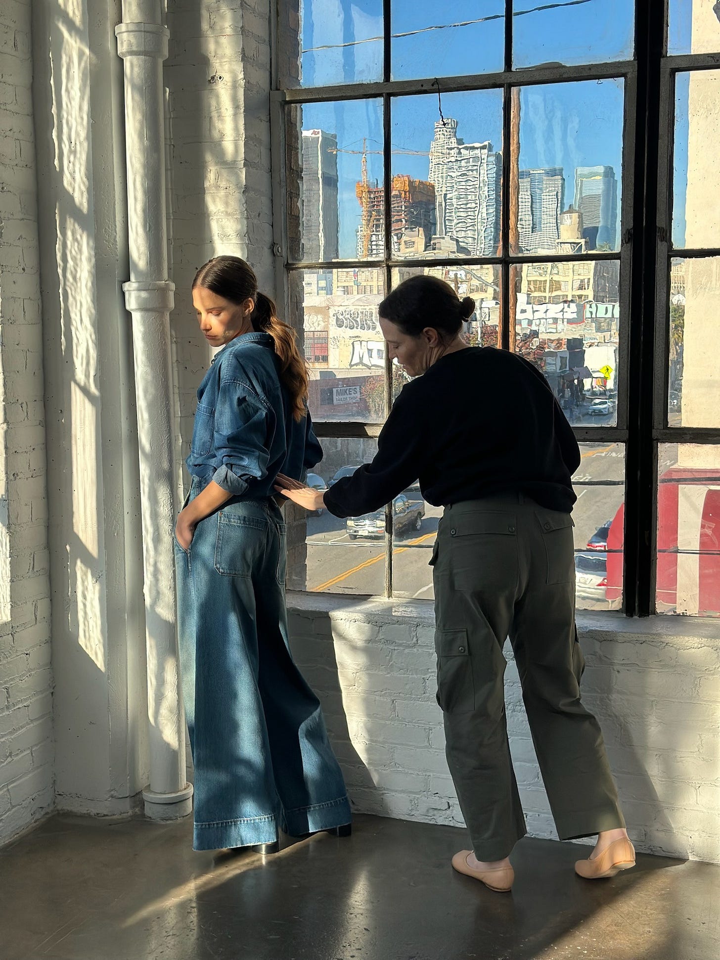 Jamie Haller styling model in denim Jamie Haller styling model in denim